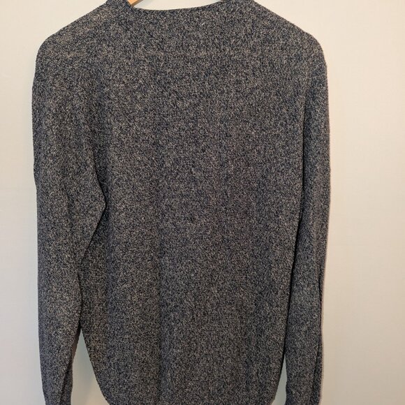 Men's Frank and Oak Blue Marled Knit Sweater - Picture 2 of 7